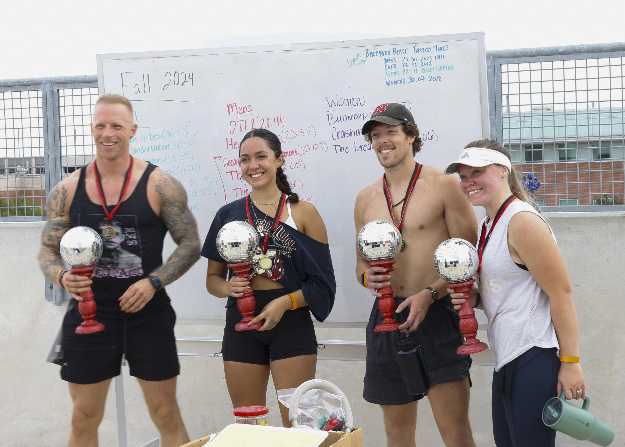 SAC Assistant Professor of Philosophy Dan Herrick’s coed team, 4LGang, finished first in their division with a time of 30:00. Photo by Natalia Edwards.